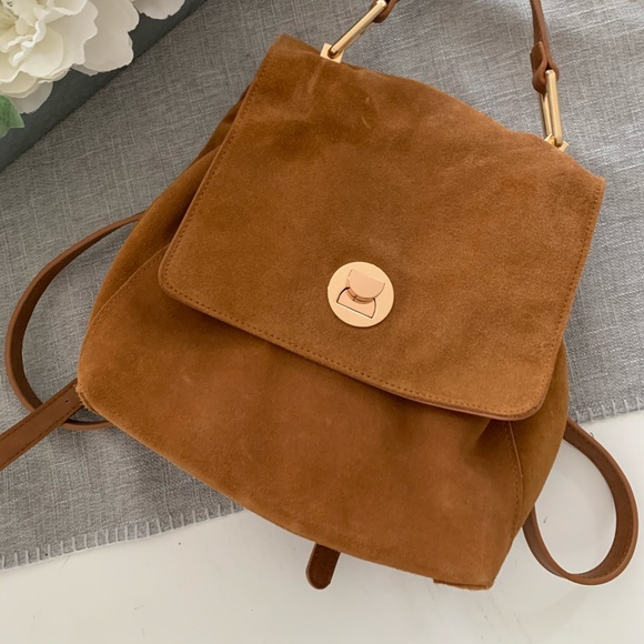 Handbags - Tan faux Leather Backpack